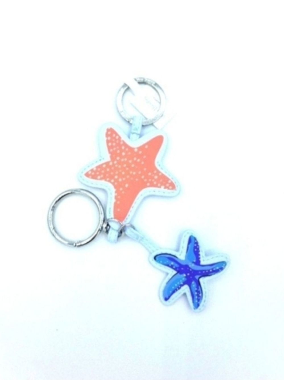 Starfish Keychain Charm in Coral & Blue Vera Bradley New